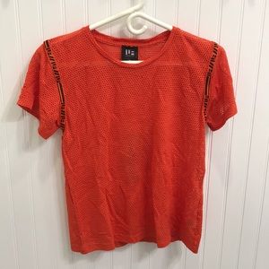 LF THE BRAND Orange Mesh Top